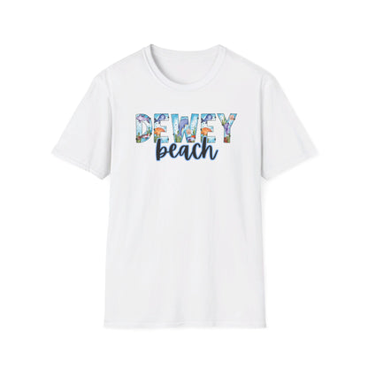 Dewey Beach Delaware Ocean Fonts Unisex T-Shirt