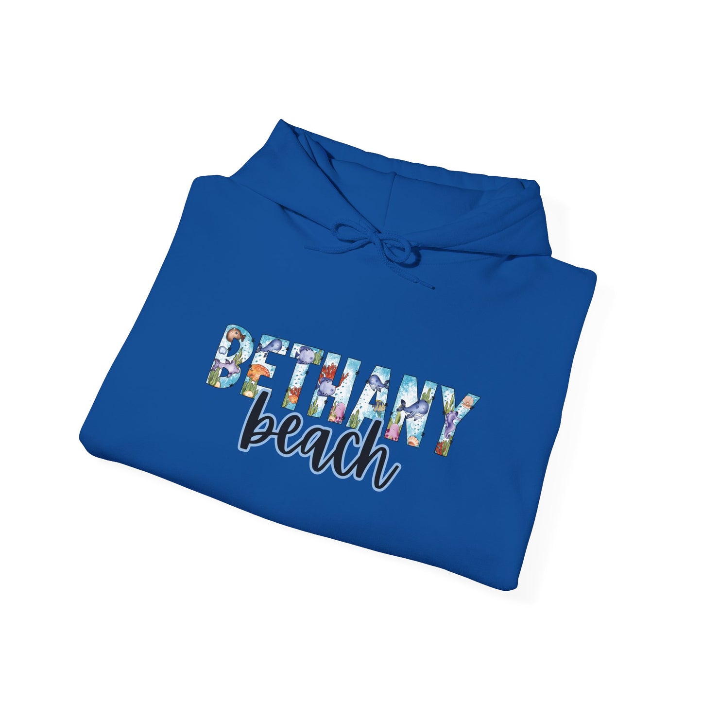 Bethany Beach Delaware Ocean Fonts Unisex Hooded Sweatshirt Hoodie