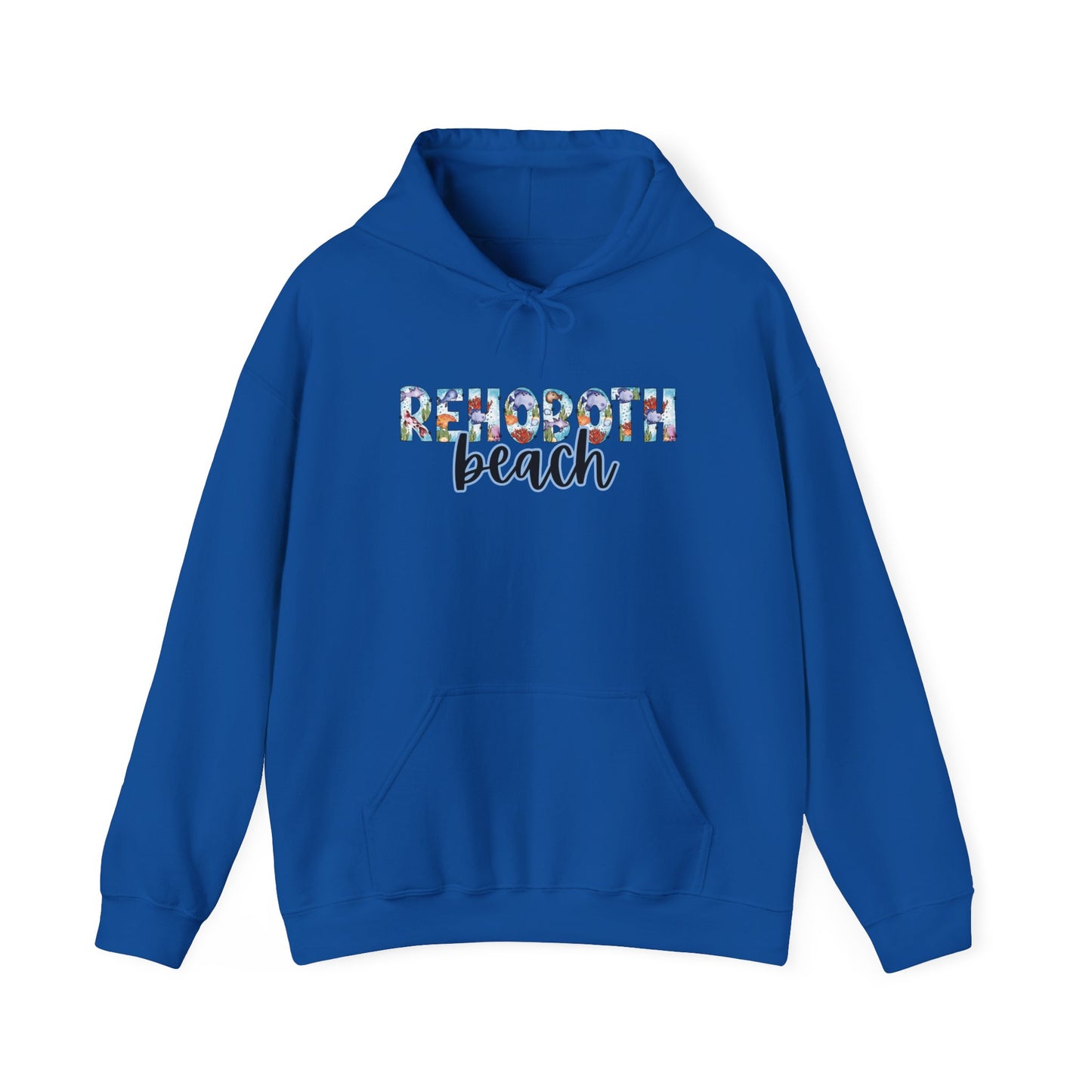 Rehoboth Beach Delaware Ocean Fonts Unisex Hooded Sweatshirt Hoodie