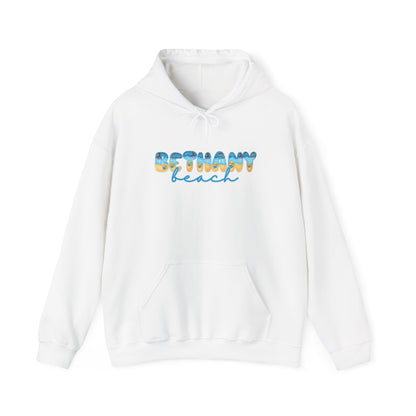 Bethany Beach Delaware Beach Fonts Unisex Hooded Sweatshirt Hoodie