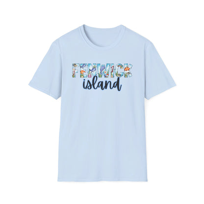 Fenwick Island Delaware Ocean Fonts Unisex T-Shirt