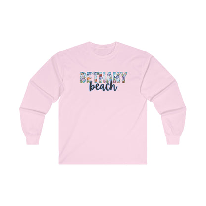 Dewey Beach Delaware Ocean Fonts Unisex Long Sleeve T-Shirt