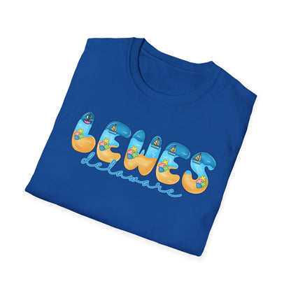 Lewes Delaware Beach Fonts Unisex T-Shirt