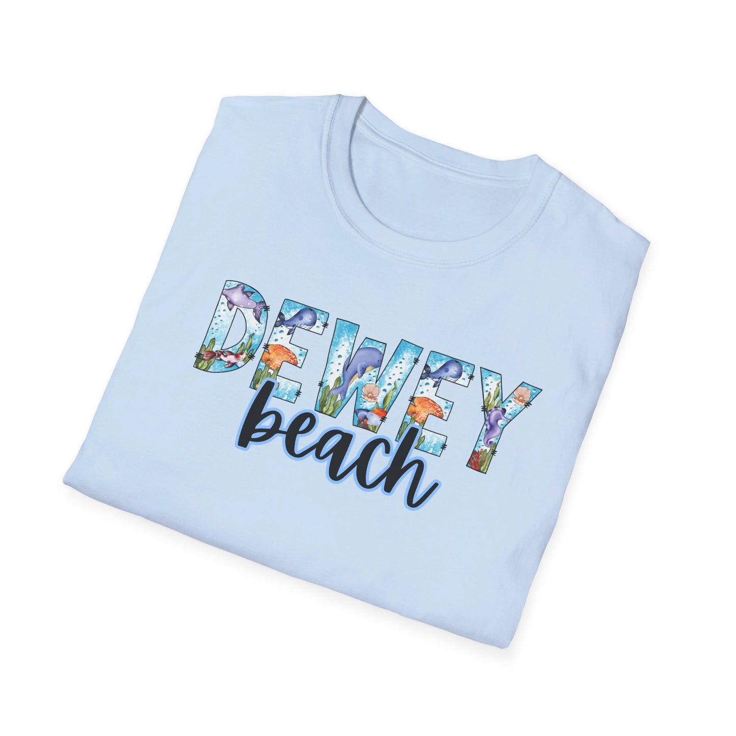 Dewey Beach Delaware Ocean Fonts Unisex T-Shirt