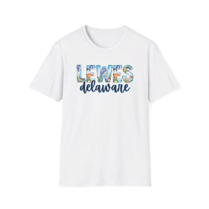 Lewes Delaware Ocean Fonts Unisex T-Shirt