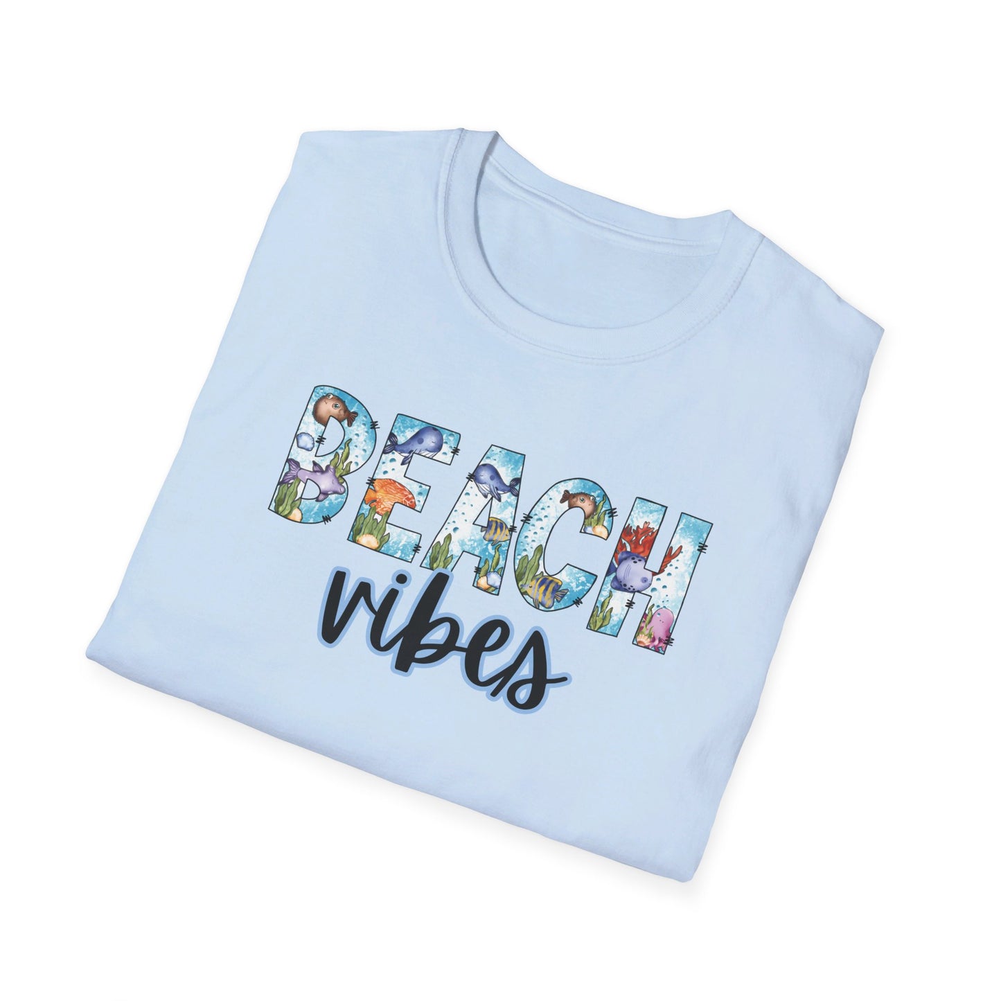 Beach Vibes Ocean Fonts Unisex T-Shirt