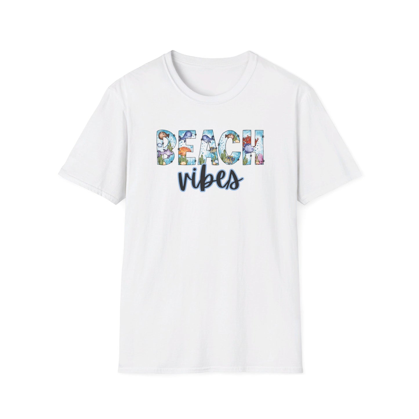 Beach Vibes Ocean Fonts Unisex T-Shirt