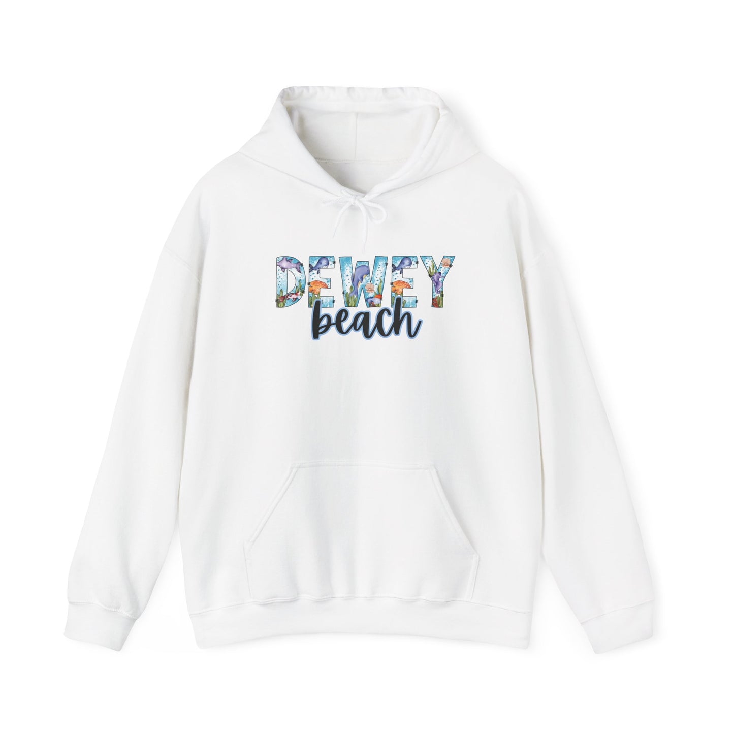 Dewey Beach Delaware Ocean Fonts Unisex Hooded Sweatshirt Hoodie