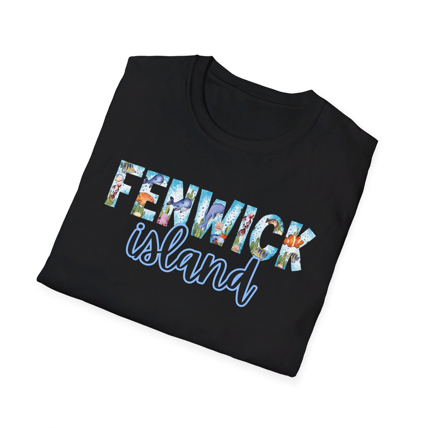 Fenwick Island Delaware Ocean Fonts Unisex T-Shirt