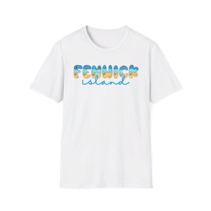 Fenwick Island Delaware Beach Fonts Unisex T-Shirt