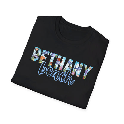 Bethany Beach Delaware Ocean Fonts Unisex T-Shirt