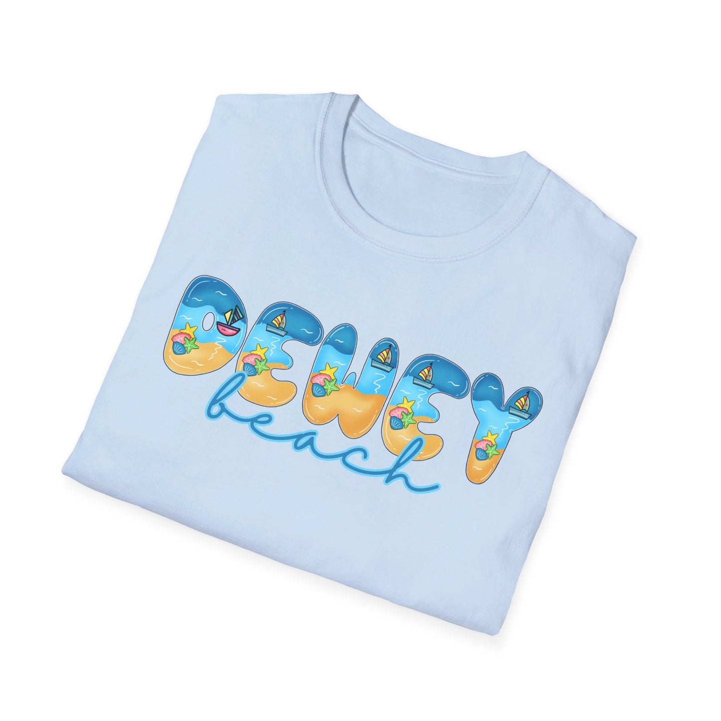 Dewey Beach Delaware Beach Fonts Unisex T-Shirt