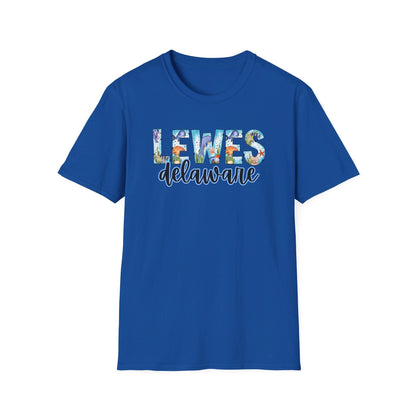 Lewes Delaware Ocean Fonts Unisex T-Shirt