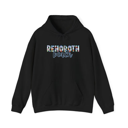 Rehoboth Beach Delaware Ocean Fonts Unisex Hooded Sweatshirt Hoodie