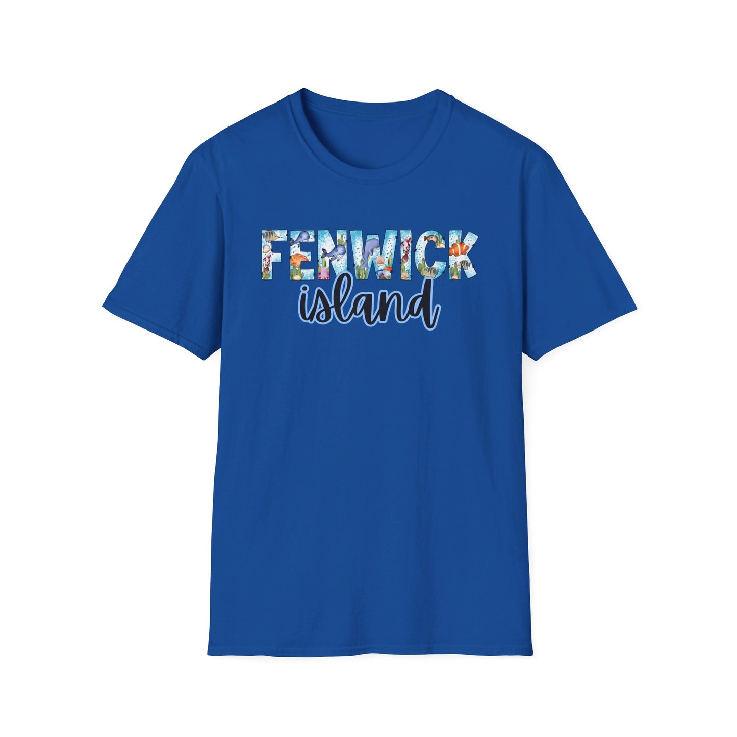 Fenwick Island Delaware Ocean Fonts Unisex T-Shirt