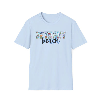 Bethany Beach Delaware Ocean Fonts Unisex T-Shirt