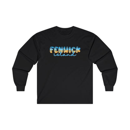 Fenwick Island Delaware Beach Fonts Unisex Long Sleeve T-Shirt