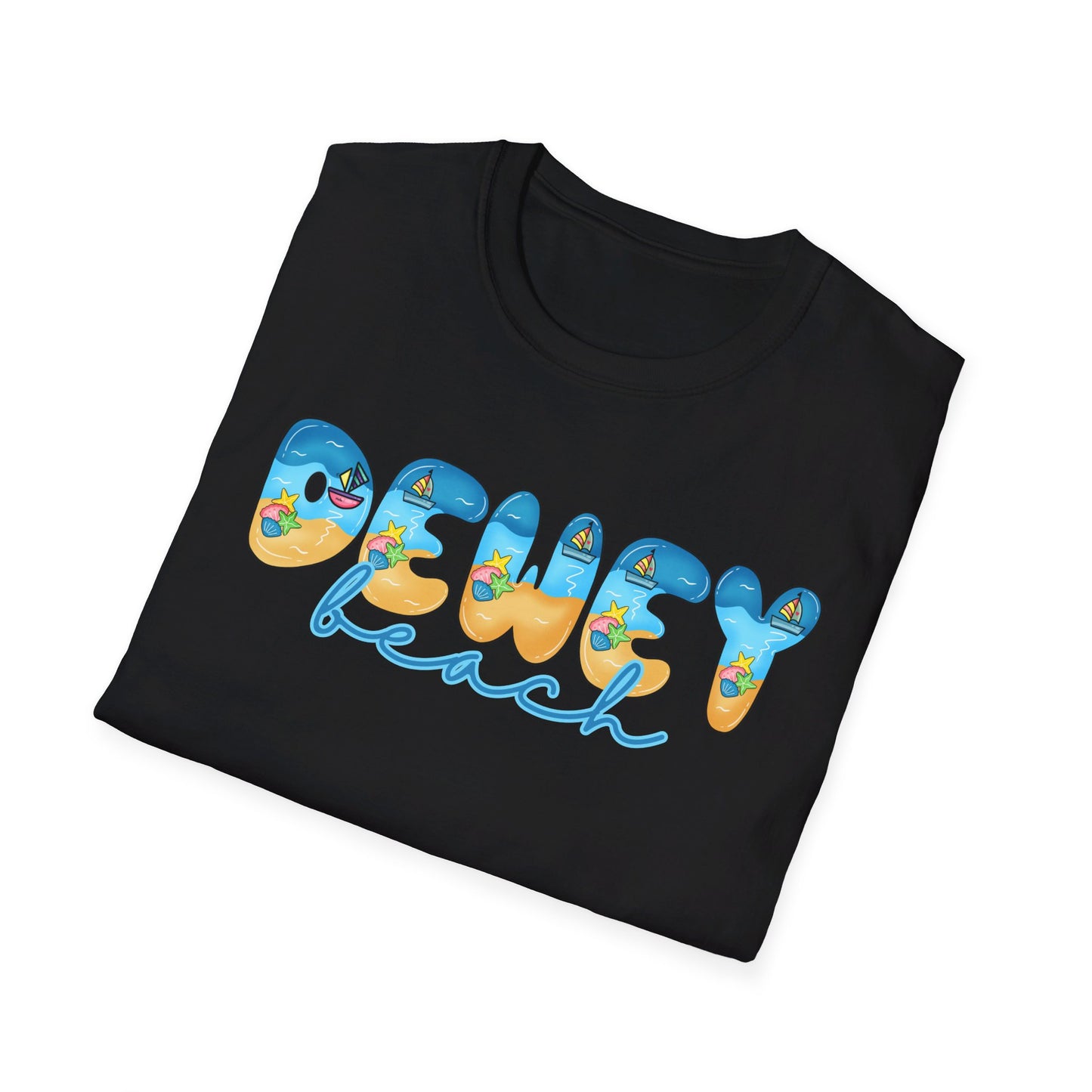 Dewey Beach Delaware Beach Fonts Unisex T-Shirt