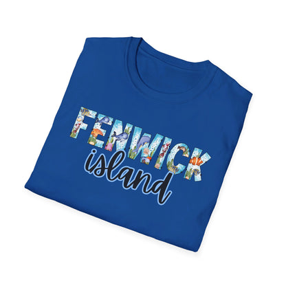 Fenwick Island Delaware Ocean Fonts Unisex T-Shirt