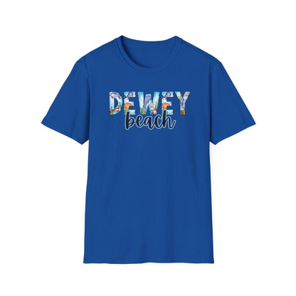 Dewey Beach Delaware Ocean Fonts Unisex T-Shirt