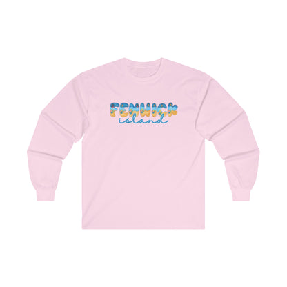 Fenwick Island Delaware Beach Fonts Unisex Long Sleeve T-Shirt