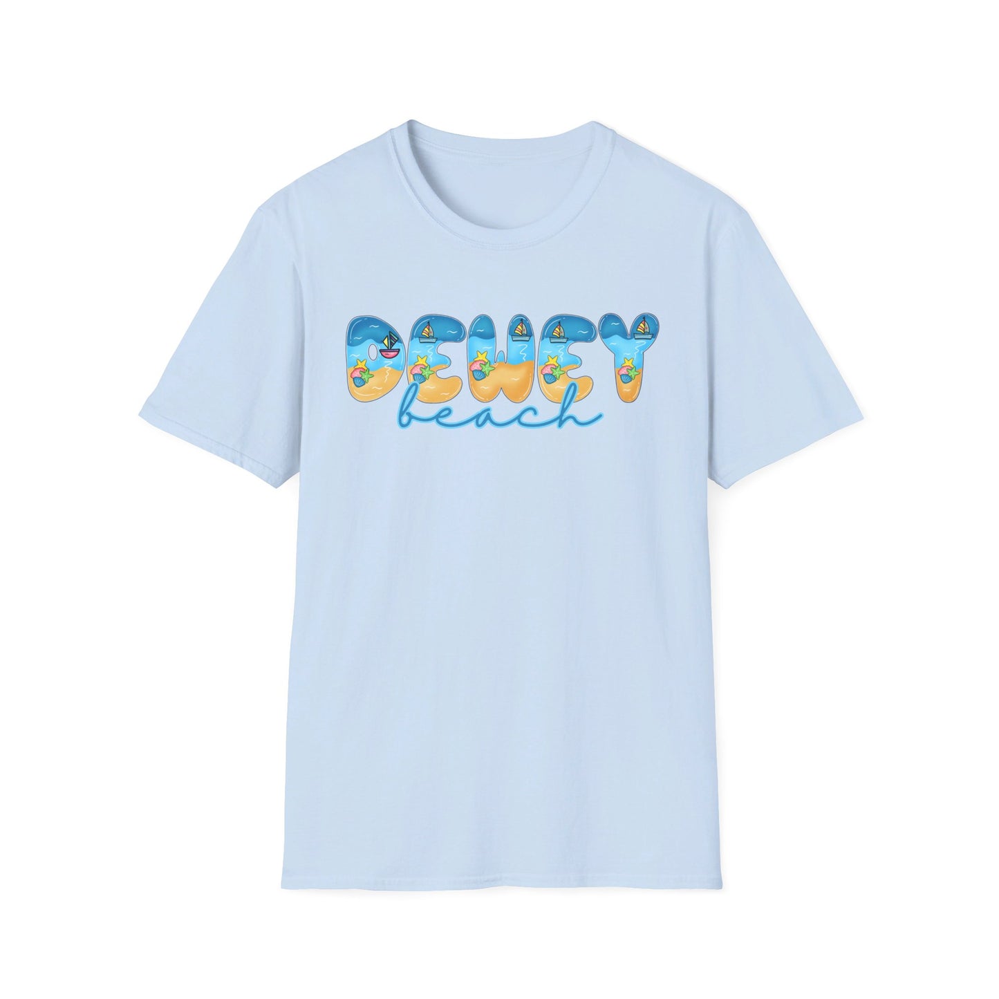 Dewey Beach Delaware Beach Fonts Unisex T-Shirt