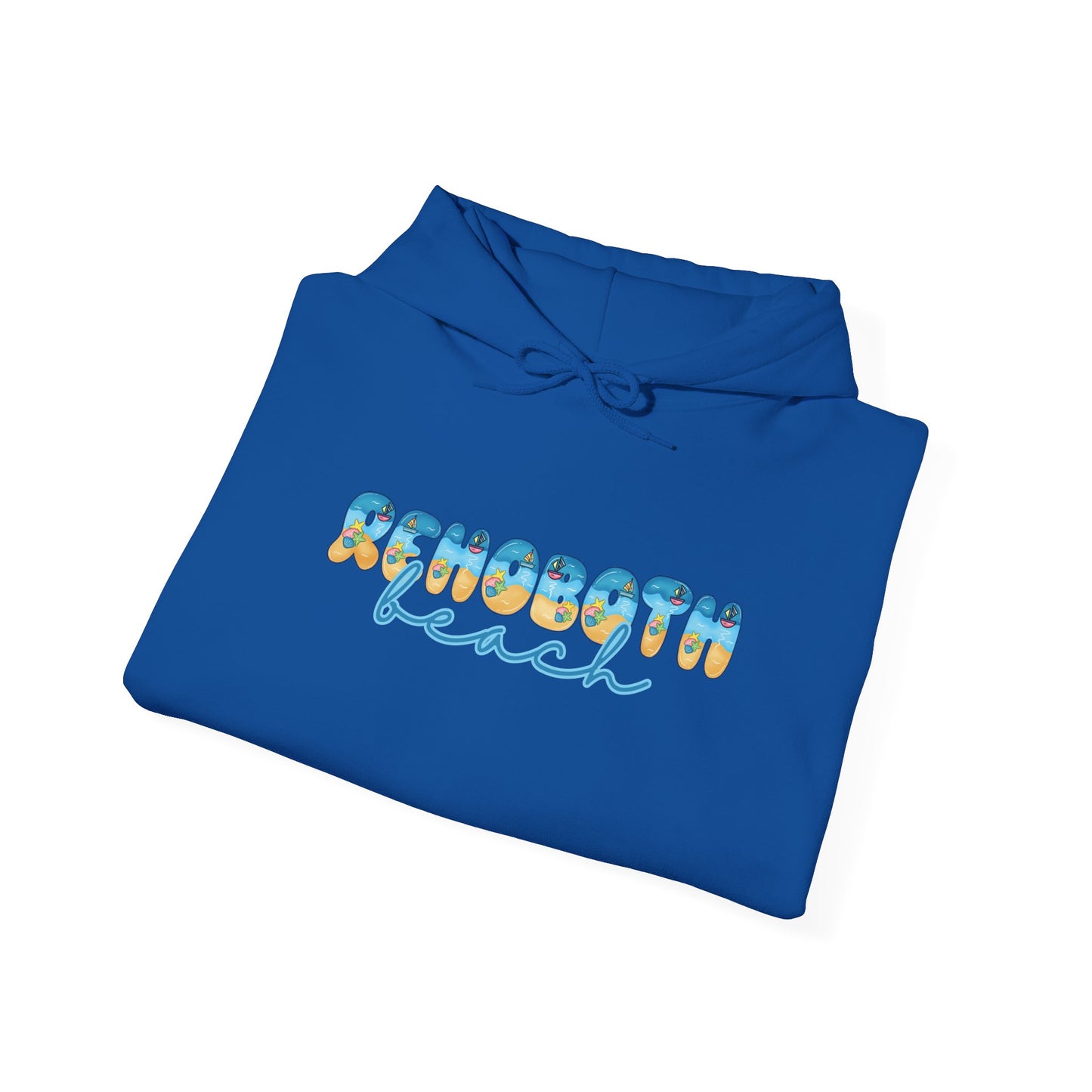 Rehoboth Beach Delaware Beach Fonts Unisex Hooded Sweatshirt Hoodie