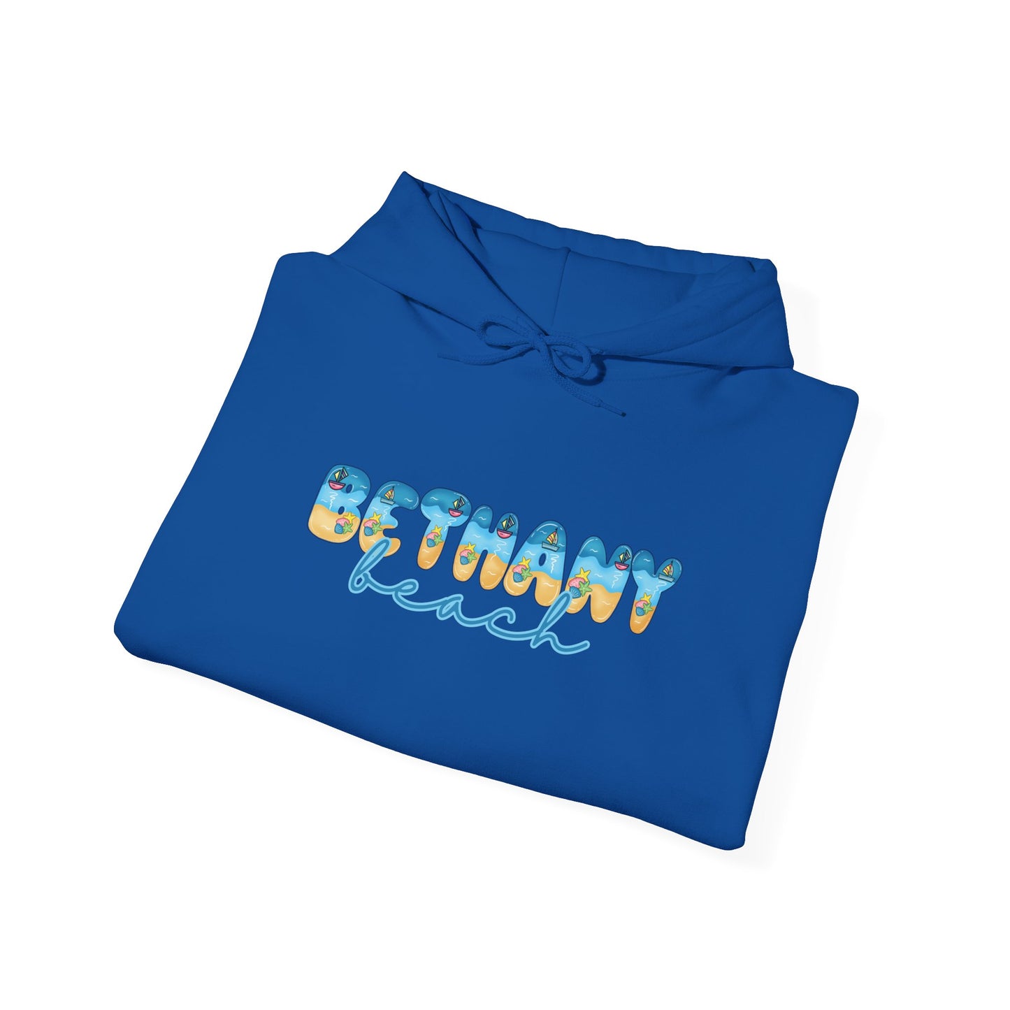 Bethany Beach Delaware Beach Fonts Unisex Hooded Sweatshirt Hoodie