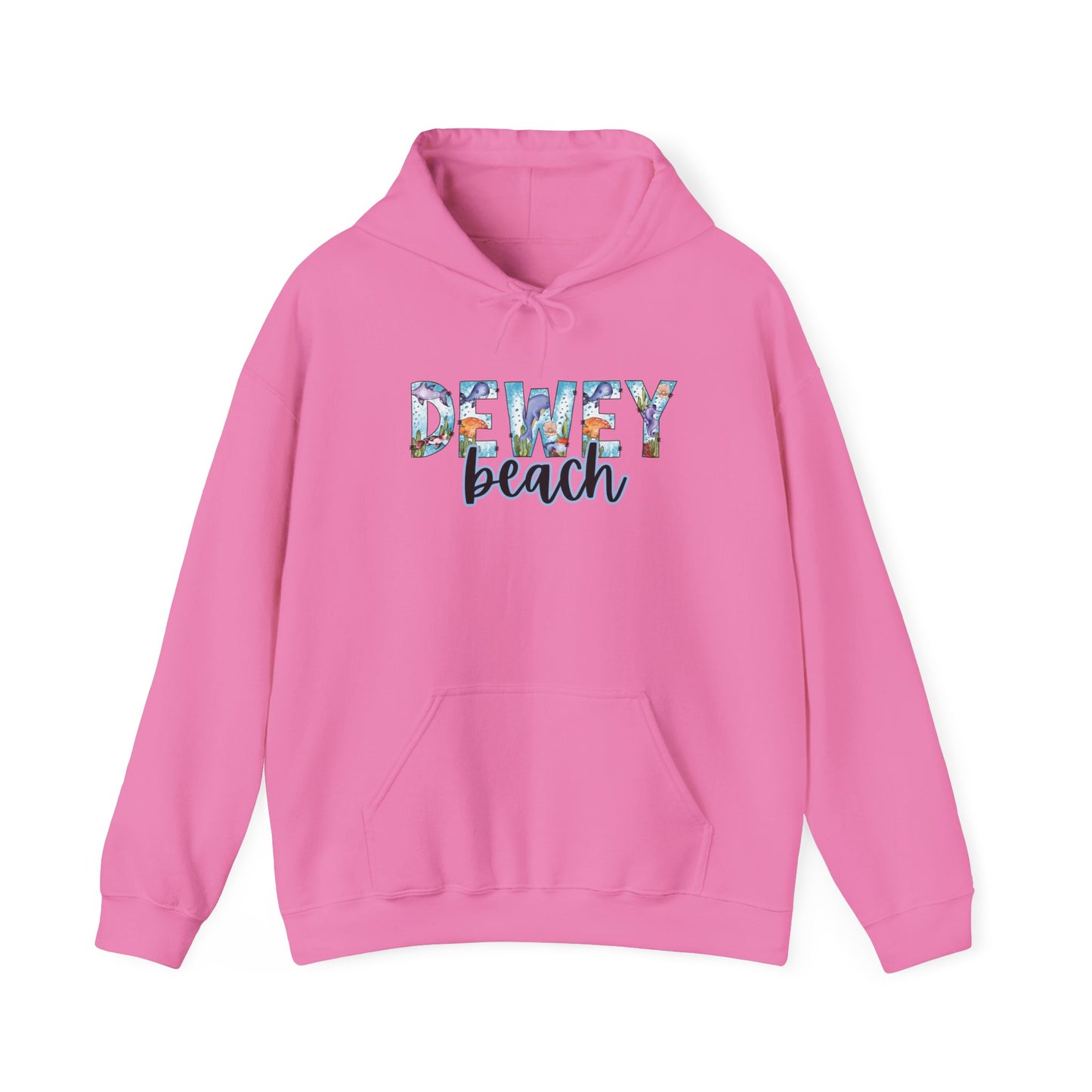 Dewey Beach Delaware Ocean Fonts Unisex Hooded Sweatshirt Hoodie