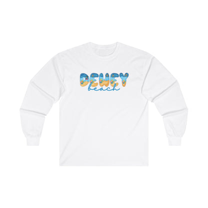 Dewey Beach Delaware Beach Fonts Unisex Long Sleeve T-Shirt