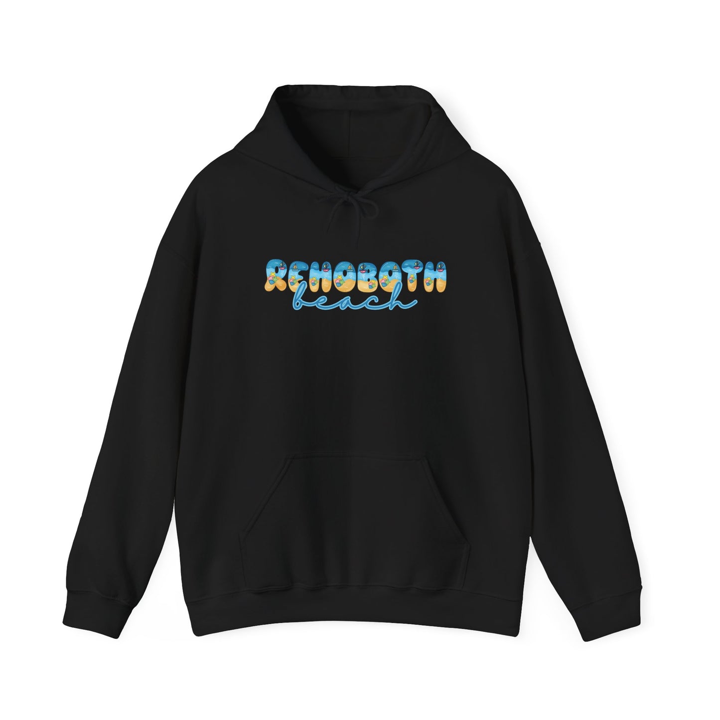 Rehoboth Beach Delaware Beach Fonts Unisex Hooded Sweatshirt Hoodie