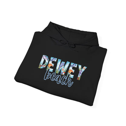 Dewey Beach Delaware Ocean Fonts Unisex Hooded Sweatshirt Hoodie