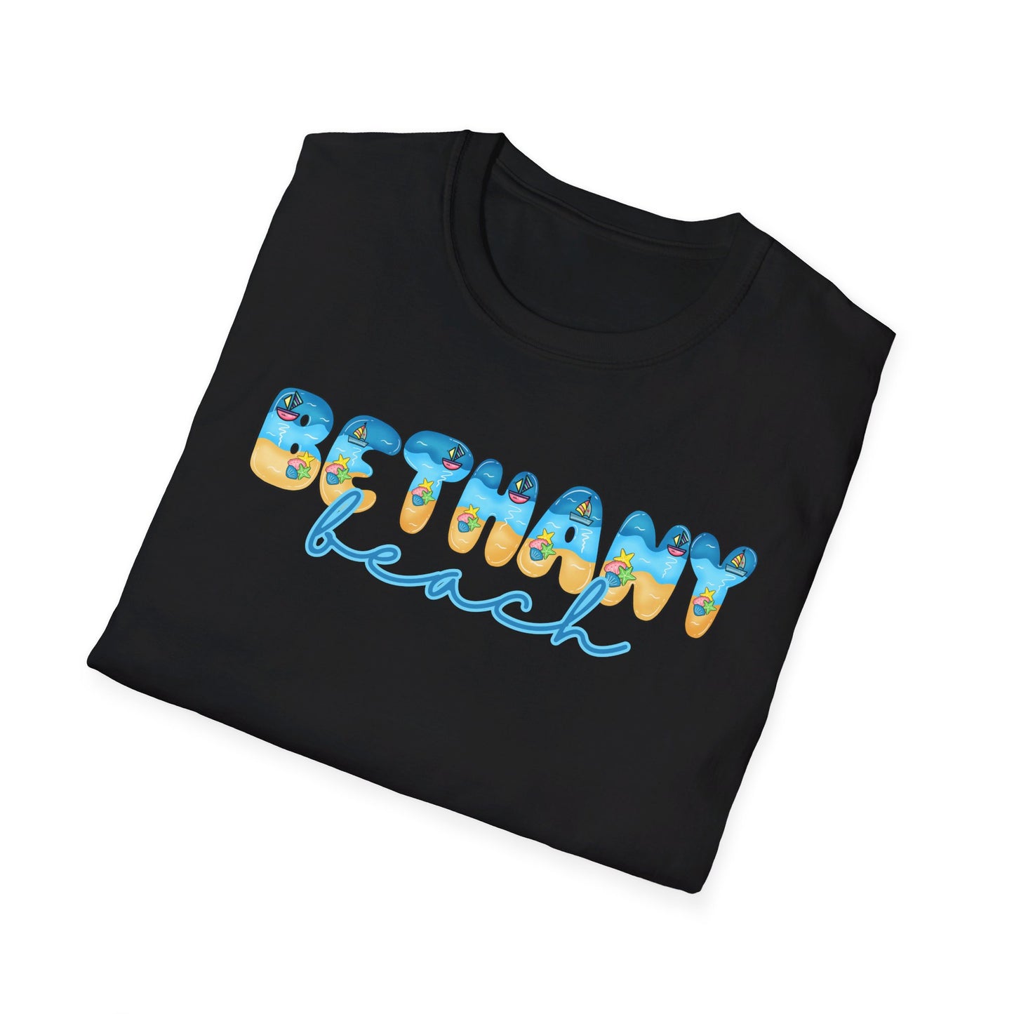 Bethany Beach Delaware Beach Fonts Unisex T-Shirt