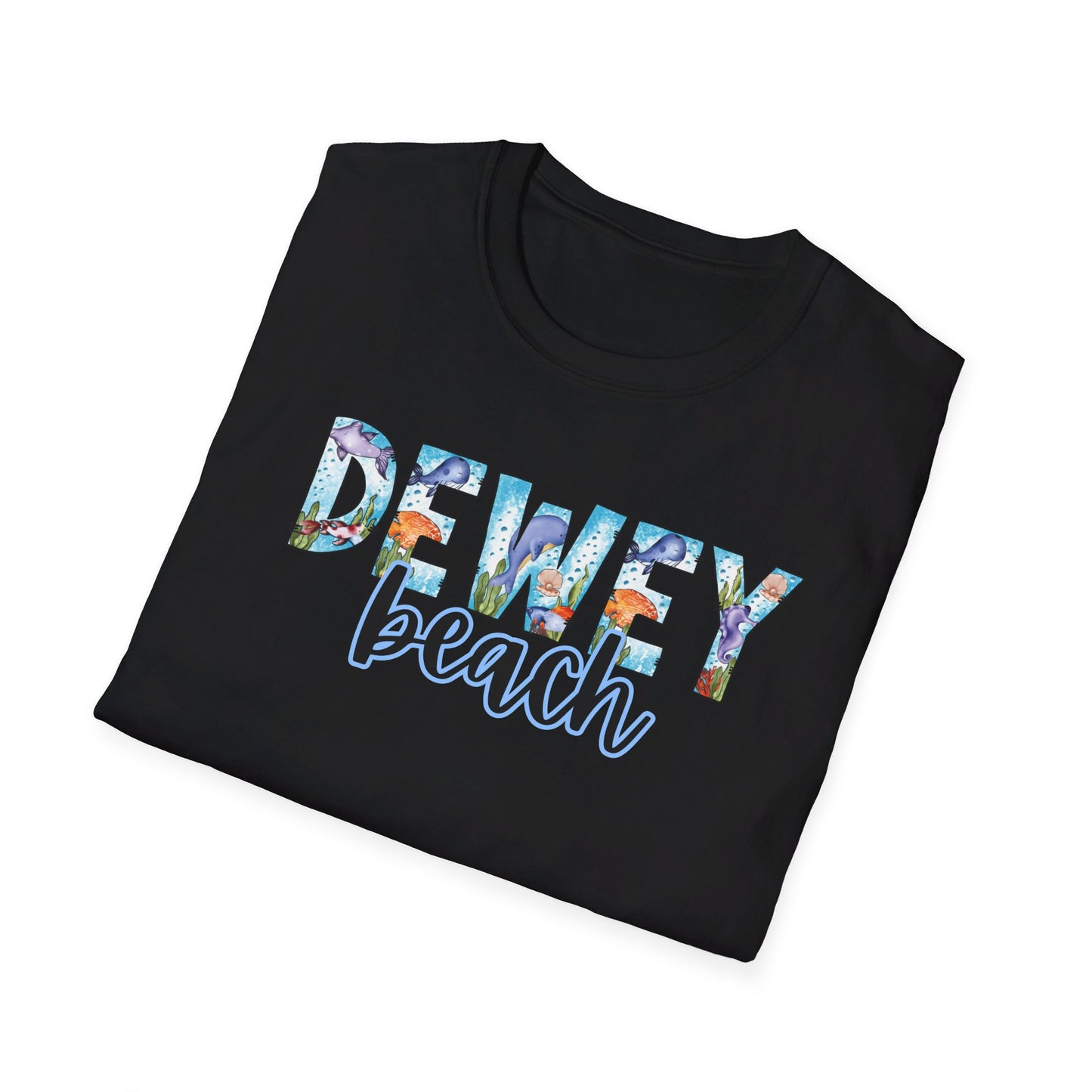 Dewey Beach Delaware Ocean Fonts Unisex T-Shirt