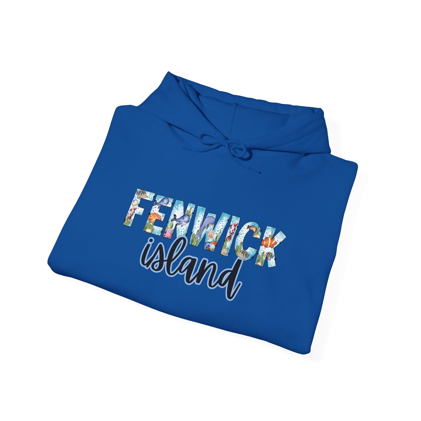 Fenwick Island Delaware Ocean Fonts Unisex Hooded Sweatshirt Hoodie