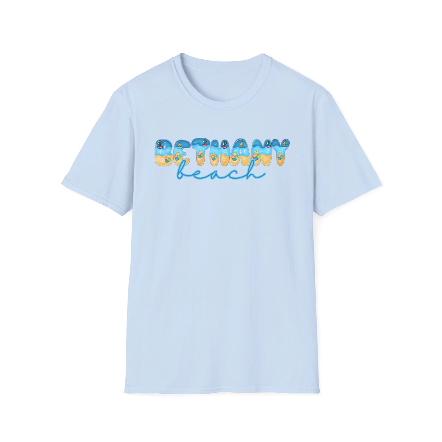 Bethany Beach Delaware Beach Fonts Unisex T-Shirt