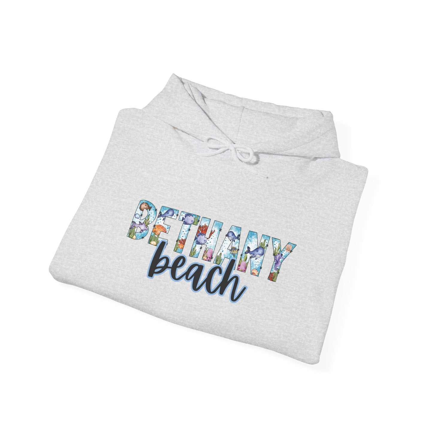 Bethany Beach Delaware Ocean Fonts Unisex Hooded Sweatshirt Hoodie