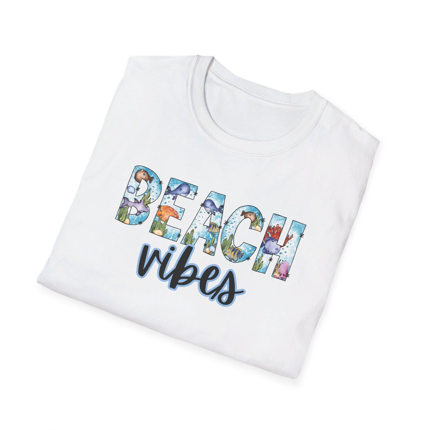 Beach Vibes Ocean Fonts Unisex T-Shirt