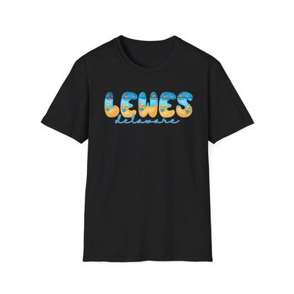 Lewes Delaware Beach Fonts Unisex T-Shirt