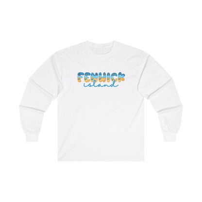 Fenwick Island Delaware Beach Fonts Unisex Long Sleeve T-Shirt