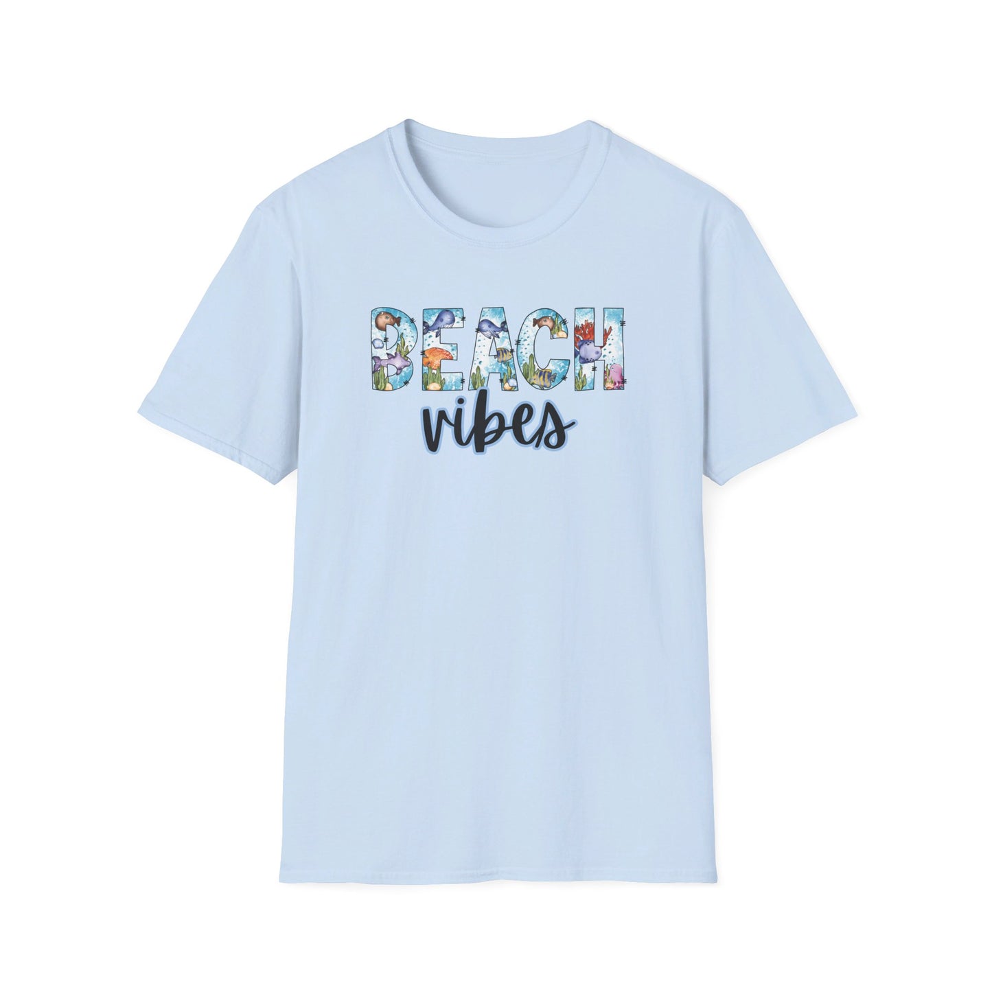 Beach Vibes Ocean Fonts Unisex T-Shirt