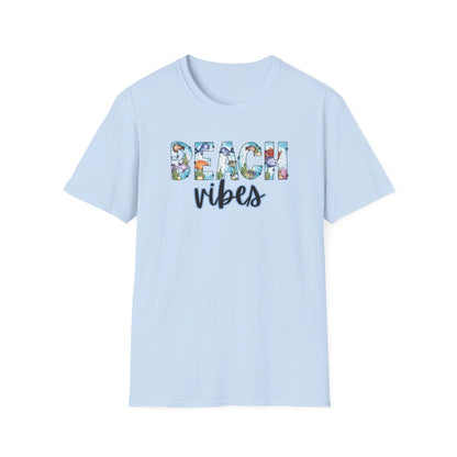 Beach Vibes Ocean Fonts Unisex T-Shirt