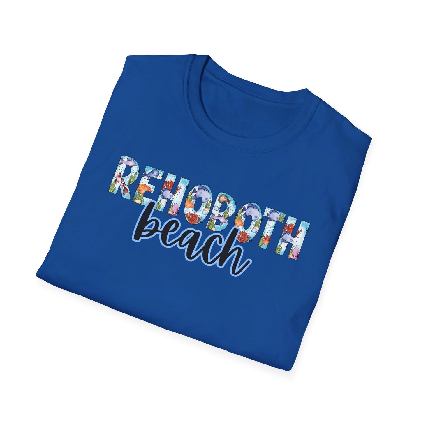 Rehoboth Beach Delaware Ocean Fonts Unisex T-Shirt