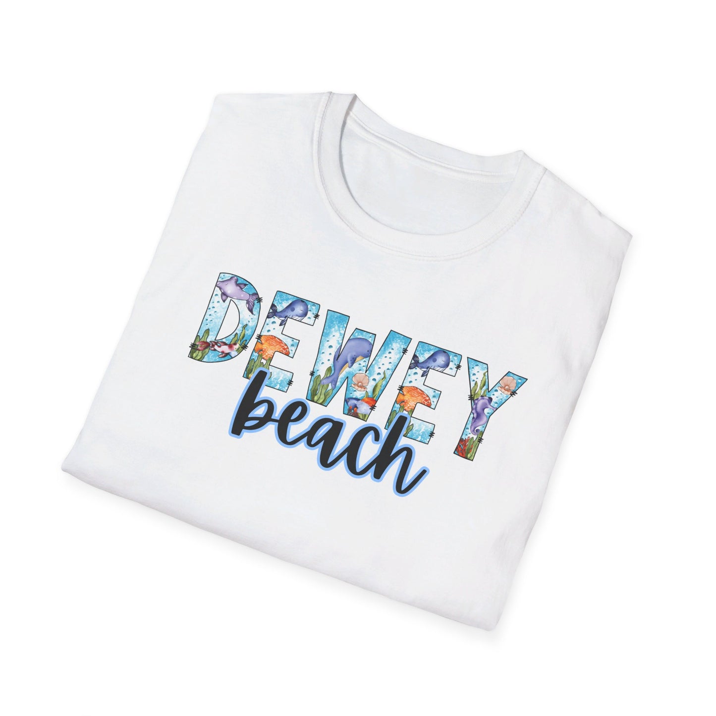 Dewey Beach Delaware Ocean Fonts Unisex T-Shirt