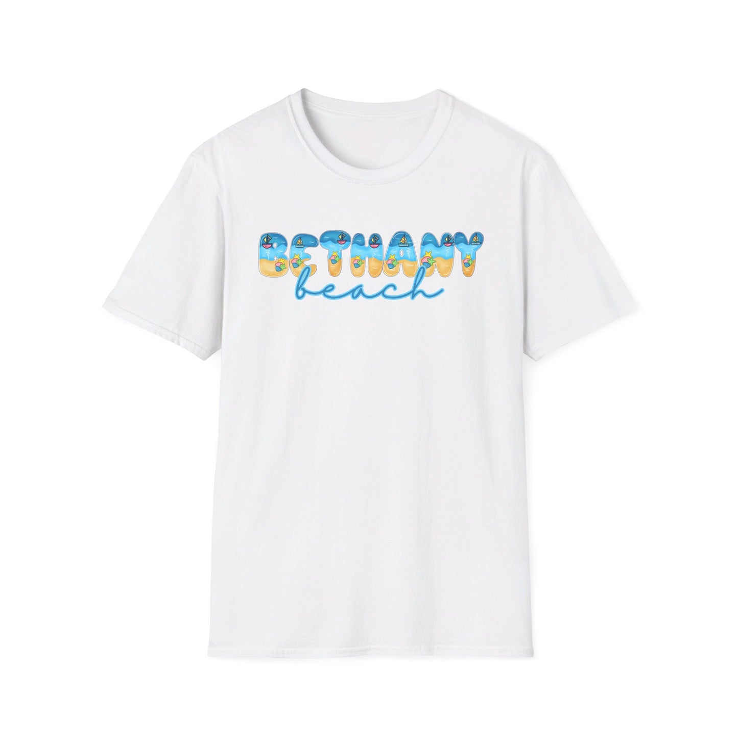 Bethany Beach Delaware Beach Fonts Unisex T-Shirt