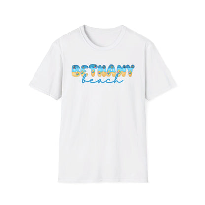 Bethany Beach Delaware Beach Fonts Unisex T-Shirt