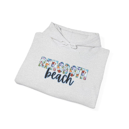 Rehoboth Beach Delaware Ocean Fonts Unisex Hooded Sweatshirt Hoodie