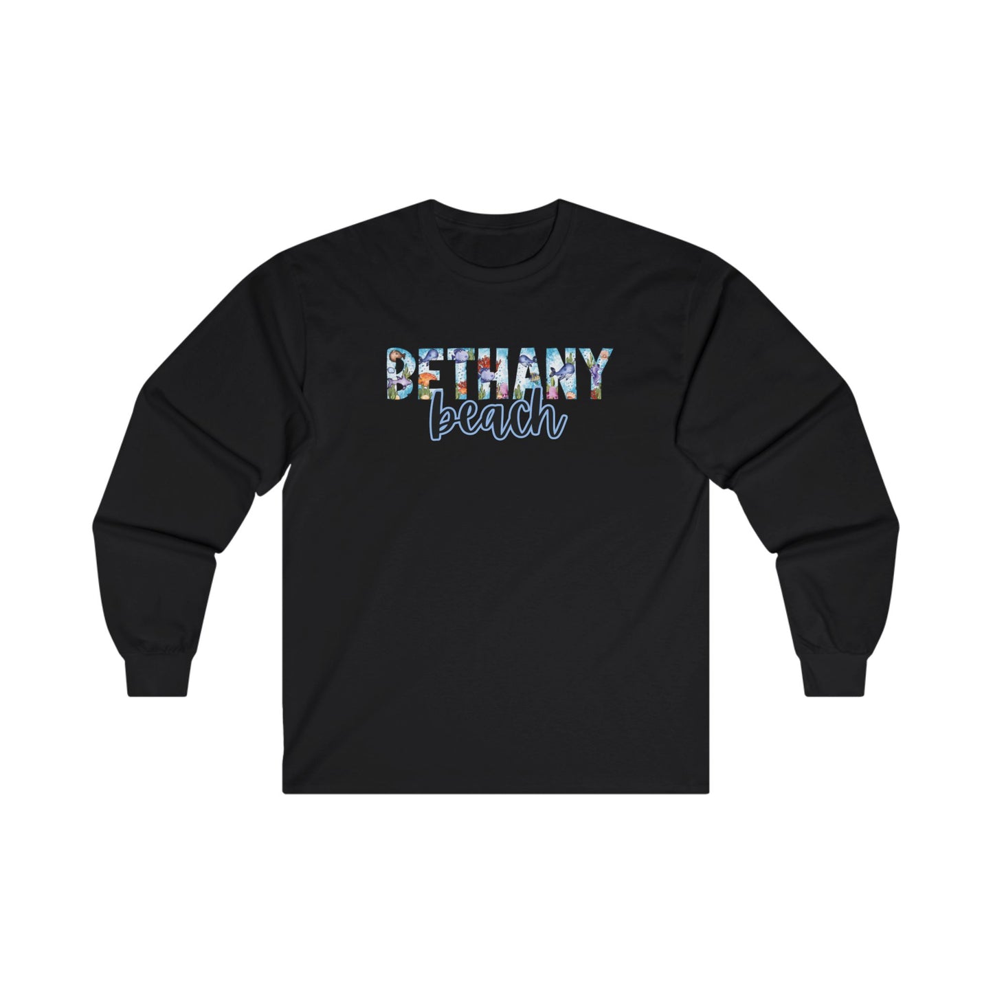 Dewey Beach Delaware Ocean Fonts Unisex Long Sleeve T-Shirt