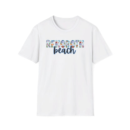 Rehoboth Beach Delaware Ocean Fonts Unisex T-Shirt