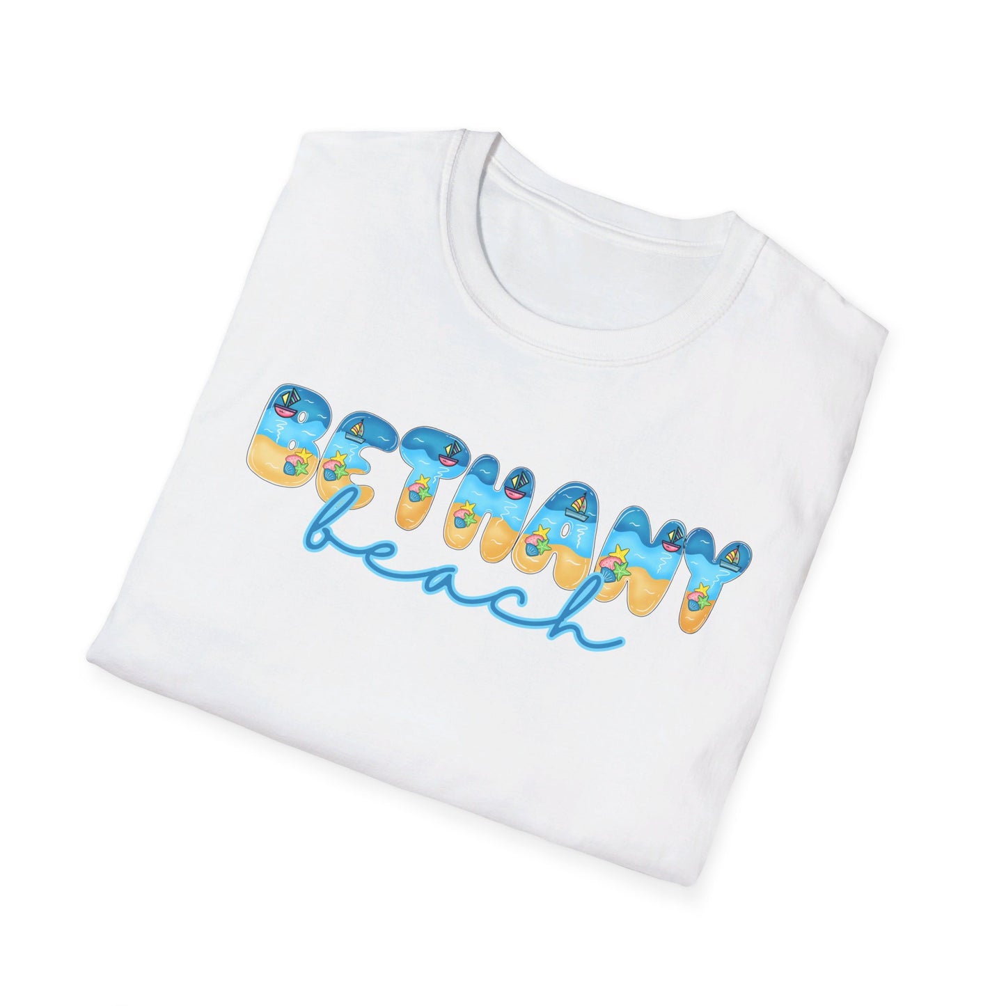 Bethany Beach Delaware Beach Fonts Unisex T-Shirt